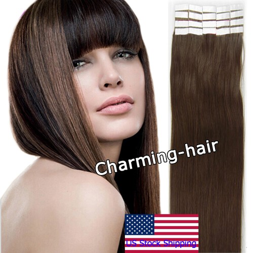 Tape In Remy Human Hair Extensions Skin Weft Highlight Blonde Fashion Style Hair - Picture 30 of 92