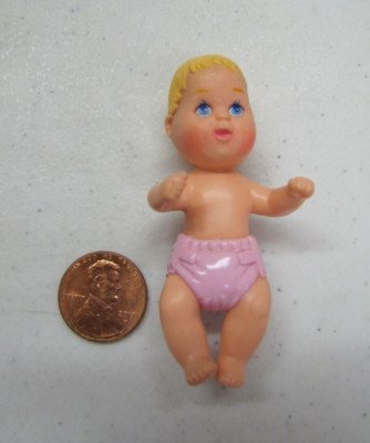 Mattel Barbie Krissy Blonde Baby Girl Blue Eyes Newborn Doll Pink Diaper #3