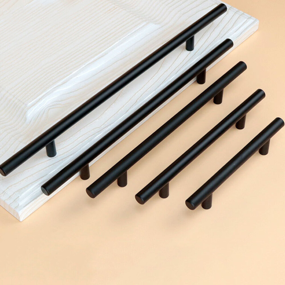 5 Pcs Stainless Steel Knobs Drawer Black Door Handles eBay