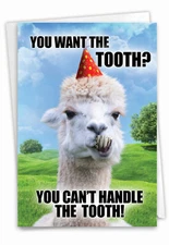1 Funny Birthday Card with Envelope - The Tooth C9360BDG