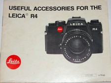 Leitz Leica Wetzlar Useful Accessories for the Leica R4 Camera Manual Guide Book