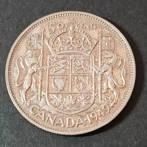 1949 - HIGH GRADE - WD - Canada 50 fifty cents - LOW COMBINED SHIP - C50-275