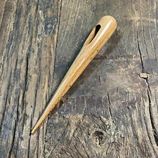 Handmade Proddy Wood Tool Rug Hooking Wooden Needle Eye to Hang on Lannard 7"