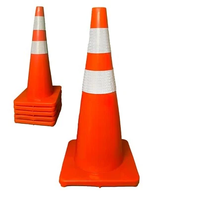 SMART OUTDOORS Traffic Cones 750mm Tall Safety Cone Heavy Duty Reflective Road Street Sports