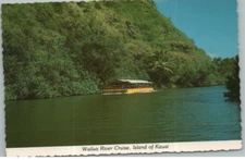 Vintage Postcard Wailua River Cruise Island Of Kauai Mountain