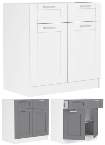 Küchenunterschrank 100cm - 2-türig Mit 2 Schubladen