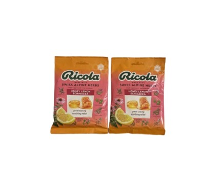 2x Ricola Honey lemon Echinacea Cough Suppressant Throat Drop 19ct-exp 06/26