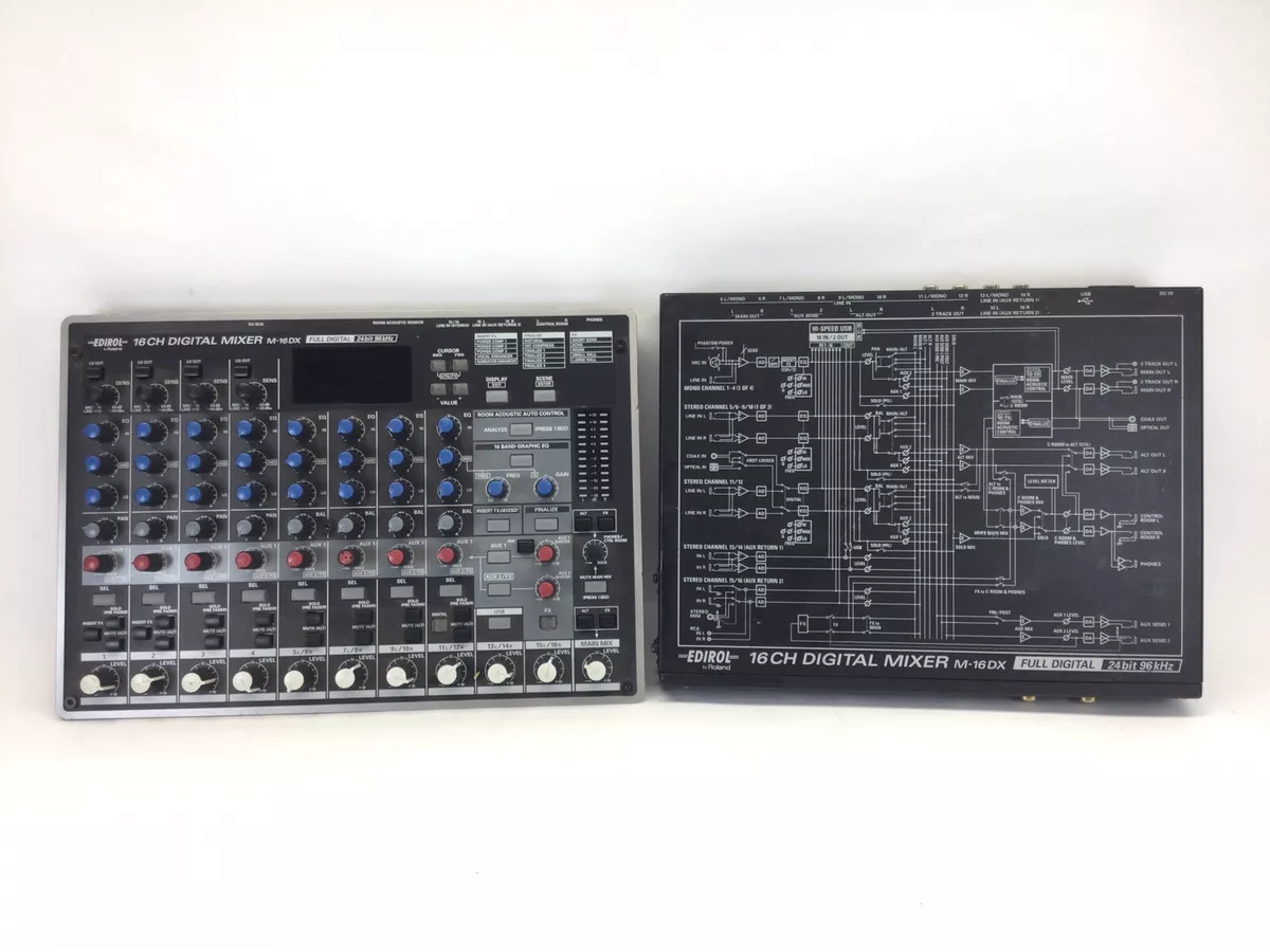 EDIROL BY ROLAND 16 CHANNEL DIGITAL MIXER AND AUDIO INTERFACE M16DX - UNTESTED
