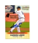Carson Lance 2018 Connecticut Tigers auto signed team rookie card Katy TX Lamar
