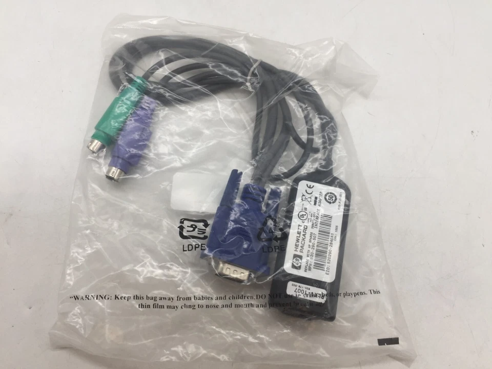 HP PLX1-1007 520-290-507 KVM Interface Adapter Cable VGA PS/2 FREE S/H - Image 2 of 3