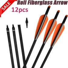12 pcs 16-22" Archery Fiberglass Arrows Crossbow Target Hunting Arrows USA stock