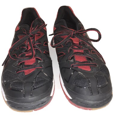 Asics Gel-Tactic Black Red Womens Volleyball Shoes B554N Size 9
