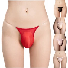 Mens Thong Underwear Low Rise Bulge Pouch G-string Jockstrap Underpant Lingerie