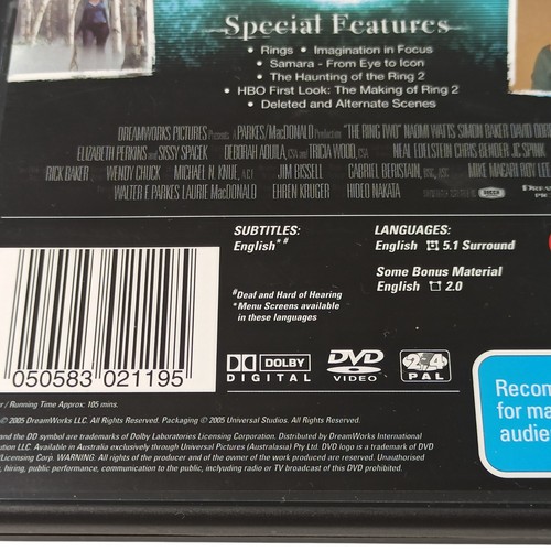 The Ring 1 2 Box Set DVD Horror Mystery Supernatural Video Tape Death R2, 4 VGC - Picture 22 of 24
