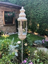 XL asta lanterna luce vento spina luce da tè giardino portacandele metallo H 140 cm