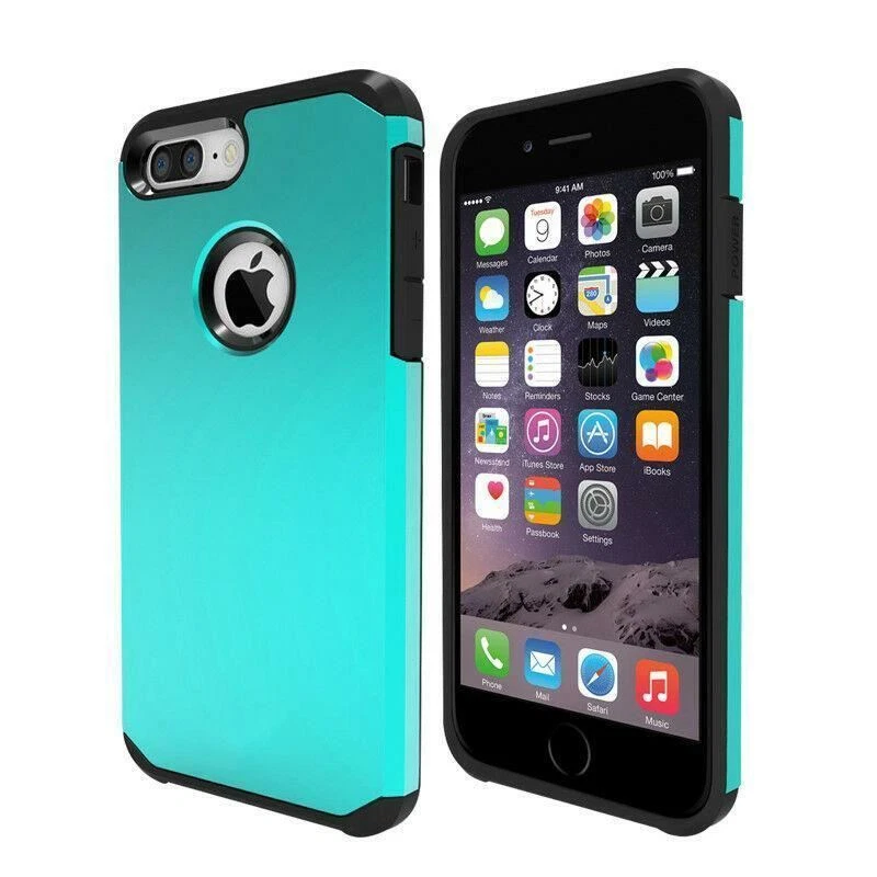 Funda Híbrida Verde para Apple iPhone 6s Plus y iPhone 7 Plus - Cubierta Rígida EE. UU. ¡Rápida! Foto 2 de 2