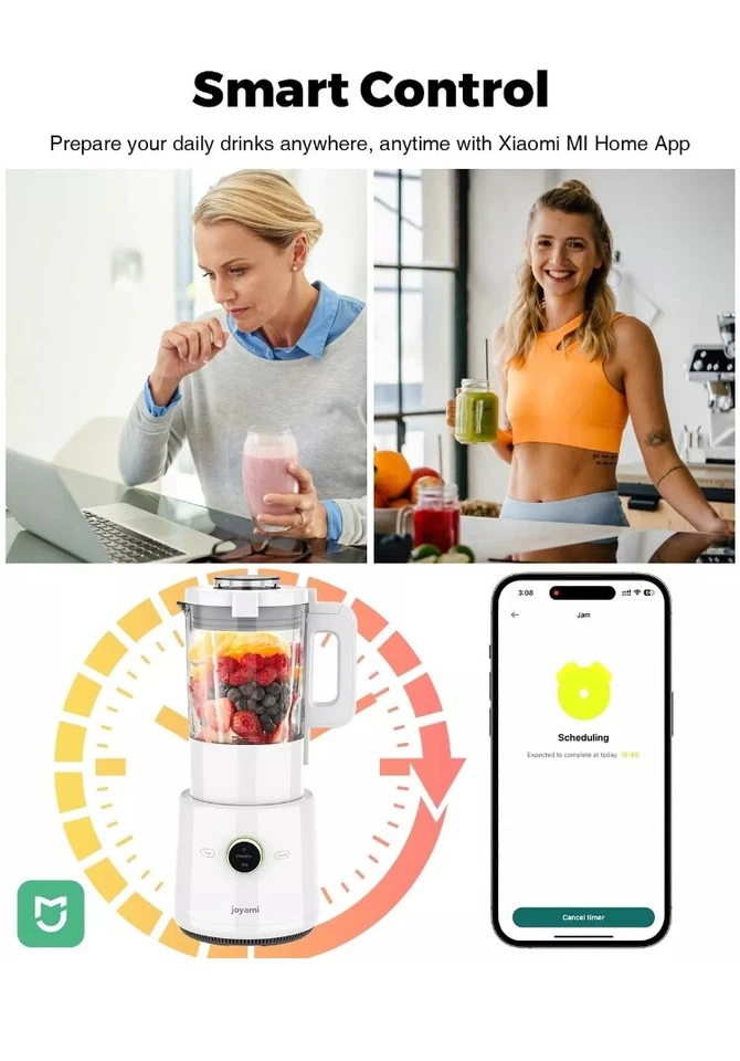 智能食品搅拌机,热汤机,应用程序控制,9 可调节 — 第 4/4 张图片