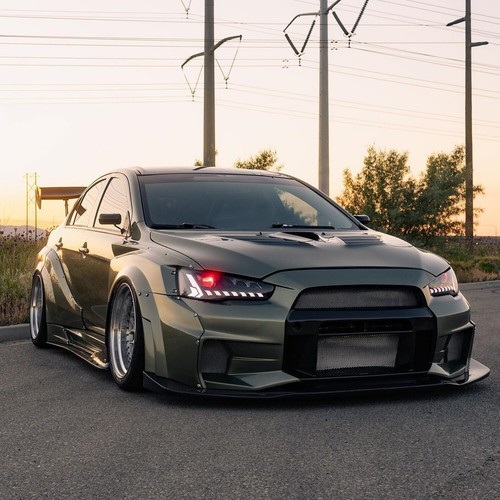 RGB HeadLight For Mitsubishi Lancer EVO X CF CJ 2008-2017 Start UP Animation - Picture 9 of 10