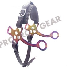 Rainbow Hackamore Bitless Horse Bit English Western Adjustable Leather BROWN 