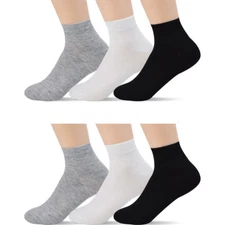 New Lot 6-12 Pairs Ankle Quarter Crew Men Women Thin Socks Cotton Casual Sports