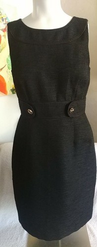 Tahari Womens Black Fitted Knit Dress 