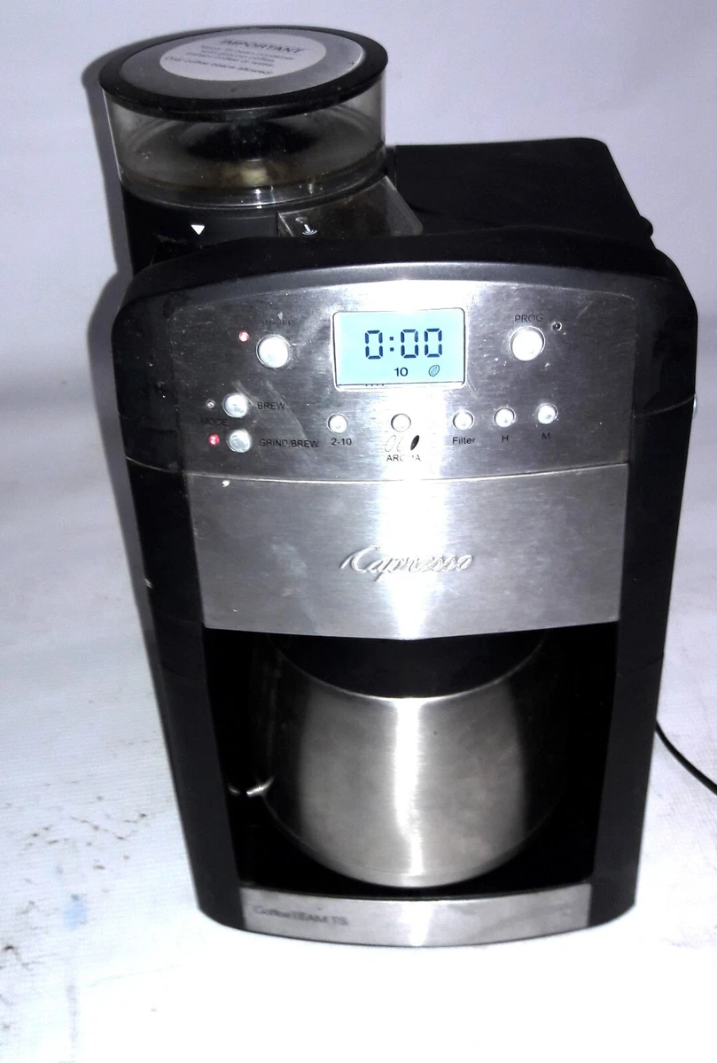 Capresso 465 CoffeeTeam TS 10 Cup Digital Coffeemaker with Conical Burr Grinder