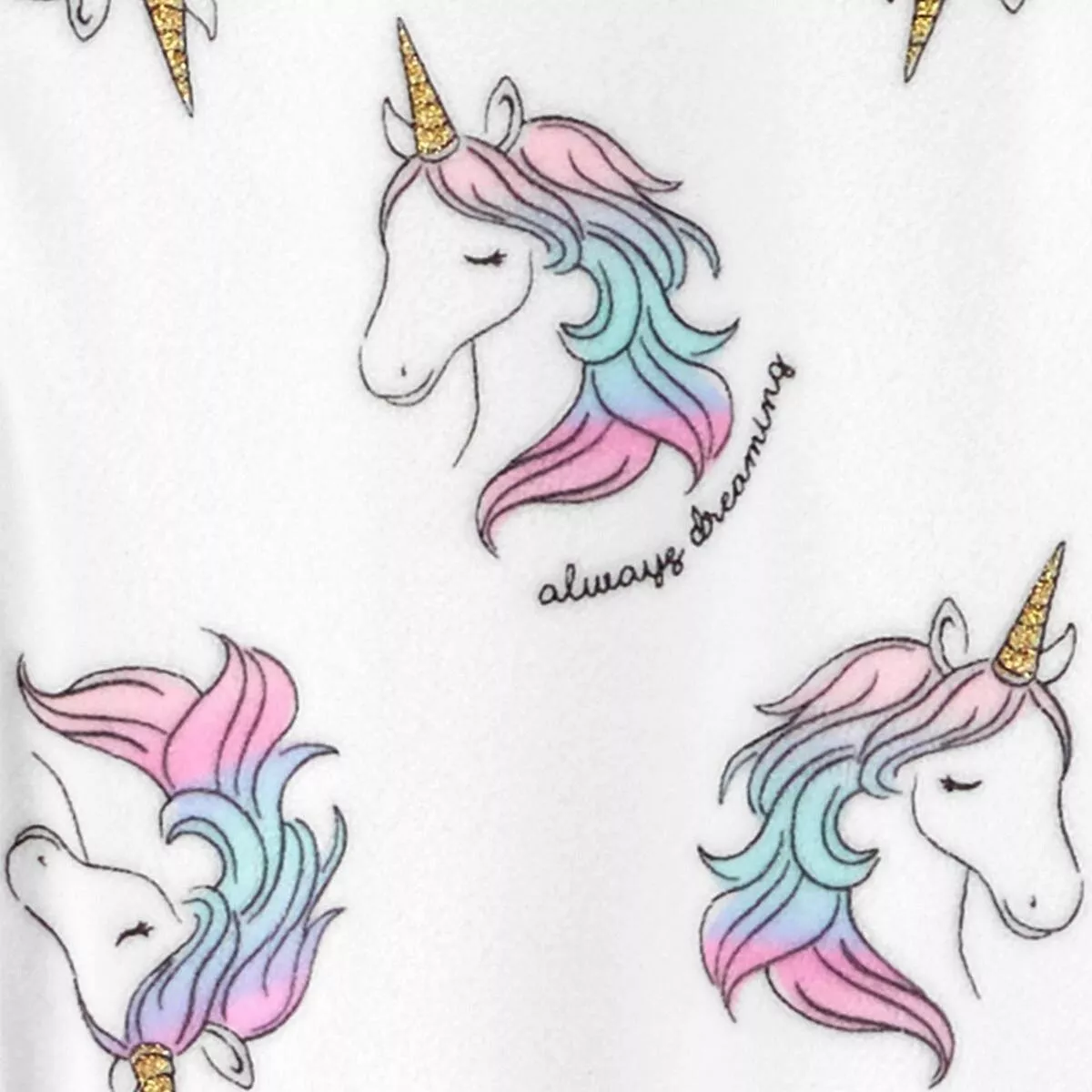 Unicorn One Piece Pajamas Size 10 12 Large Girls Blanket Sleeper Carters NWT NEW