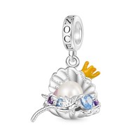 Gnoce Charm Muschel IAC117 Silber