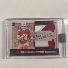 2024 Panini One RICKY PEARSALL ROOKIE DUAL PATCH AUTO RED /75 RPA ON CARD SEALED