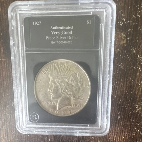 1927 Peace Silver Dollar Very Good Grade RB Certified Circulated Business Strike