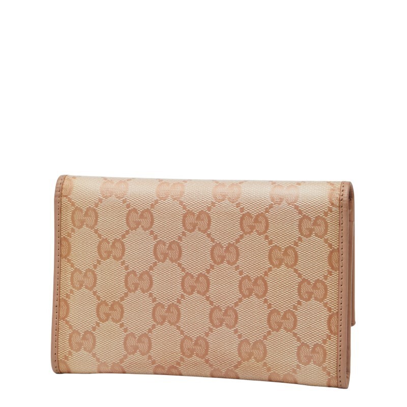 Gucci GG Crystal bifold wallet 190331 pink PVC leather women s GUCCI Used From J thumbnail 2