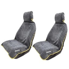 Microfiber Car Seat Cover Towel, Universal Fit Waterproof 2 Pack Gray