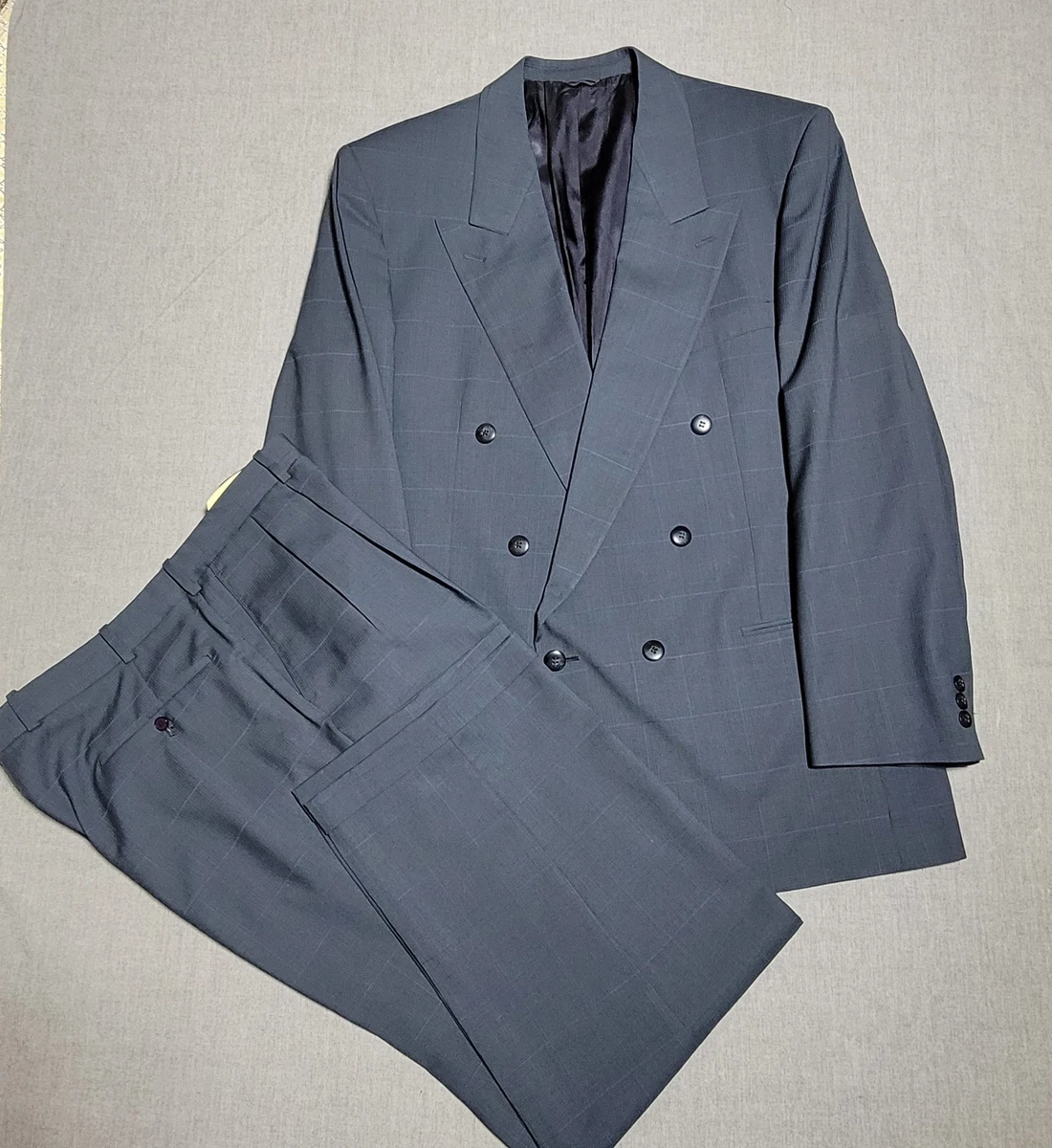 vintage double breasted suit products for sale | eBay