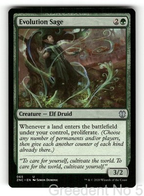 Evolution Sage 65 Uncommon Commander: Zendikar Rising Magic: The Gathering NM