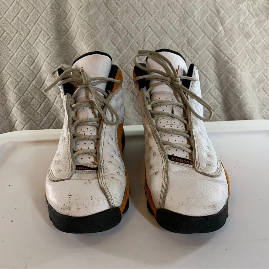 Zapatillas Nike para niños grandes talla 6.5Y Air Jordan 13 retro estrellas de mar blanco naranja Foto 2 de 4