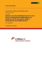 Abkehr Vom Alten Wohlfahrtsmuster In Der Krise? Sozialpolitische MaßNahmen Als R