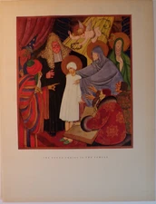 Fine Art Antique 1922 Paul Thevenaz Chromolithograph Limited Edition Book Plate