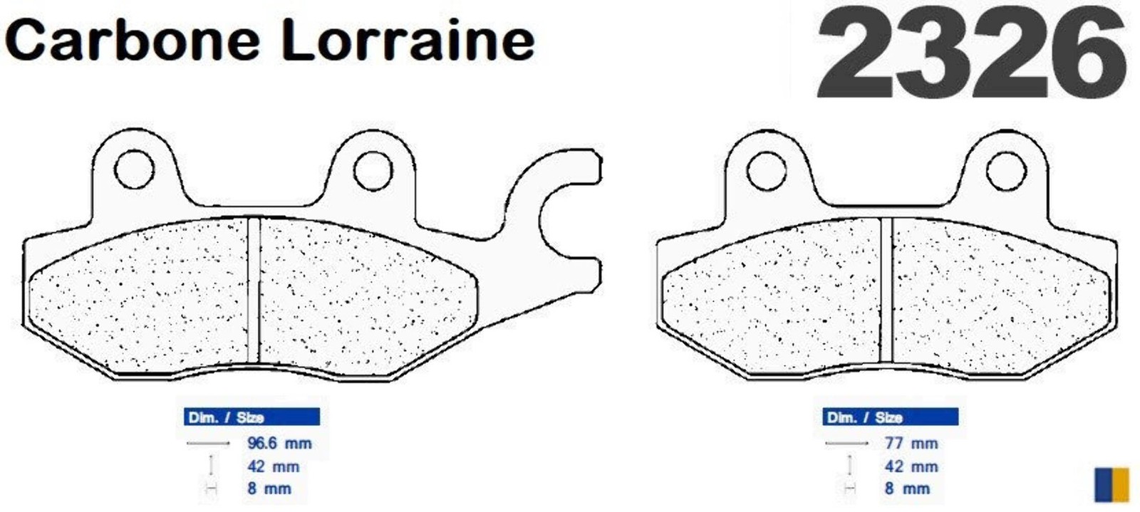 Plaquettes de frein Carbone Lorraine 2326 RX3 moto sifflement réduit