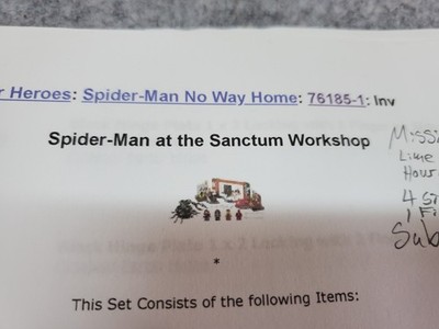 LEGO Super Heroes: Spider-Man at the Sanctum Workshop (76185) 3 fig included