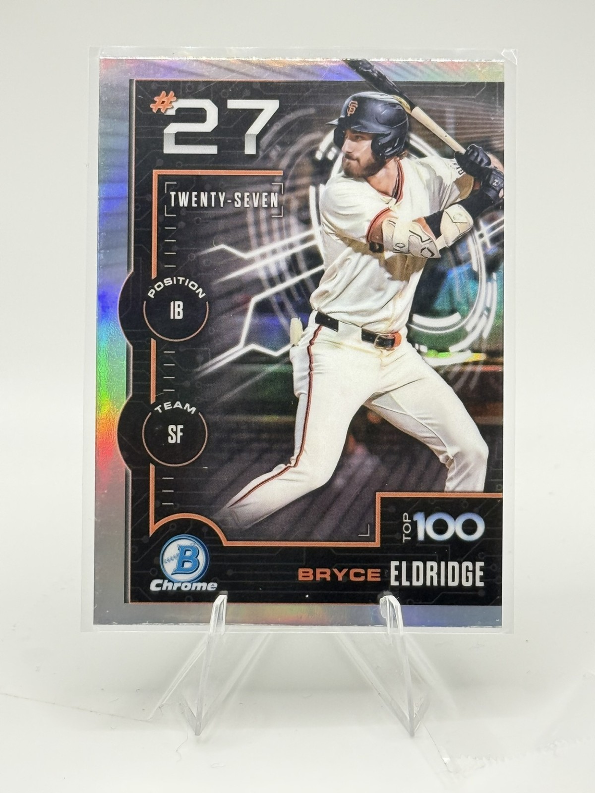 2025 Bowman Bryce Eldridge Scouts' Top 100 Chrome #BTP-27 Giants