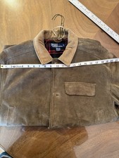 Vintage Polo Ralph Lauren 100 Leather/Suede Mens Coat Jacket Large 