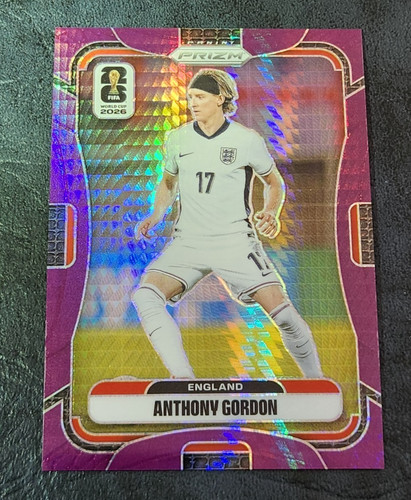 2026 Panini Prizm World Cup Anthony Gordon Purple Hyper Prizm #296/299 ~ England