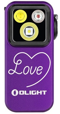 Olight Oclip Pro Love in Heart Purple, Floodlight Spotlight/Red Light, 500L