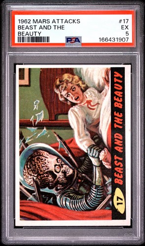 1962 Topps Mars Attacks #17 Beast and the Beauty — PSA 5