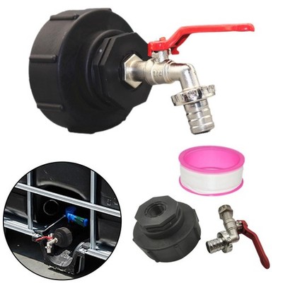 IBC Drum Valve Adapter Aluminum Alloy S100x8 for 3/4 Inch Valve Outlet