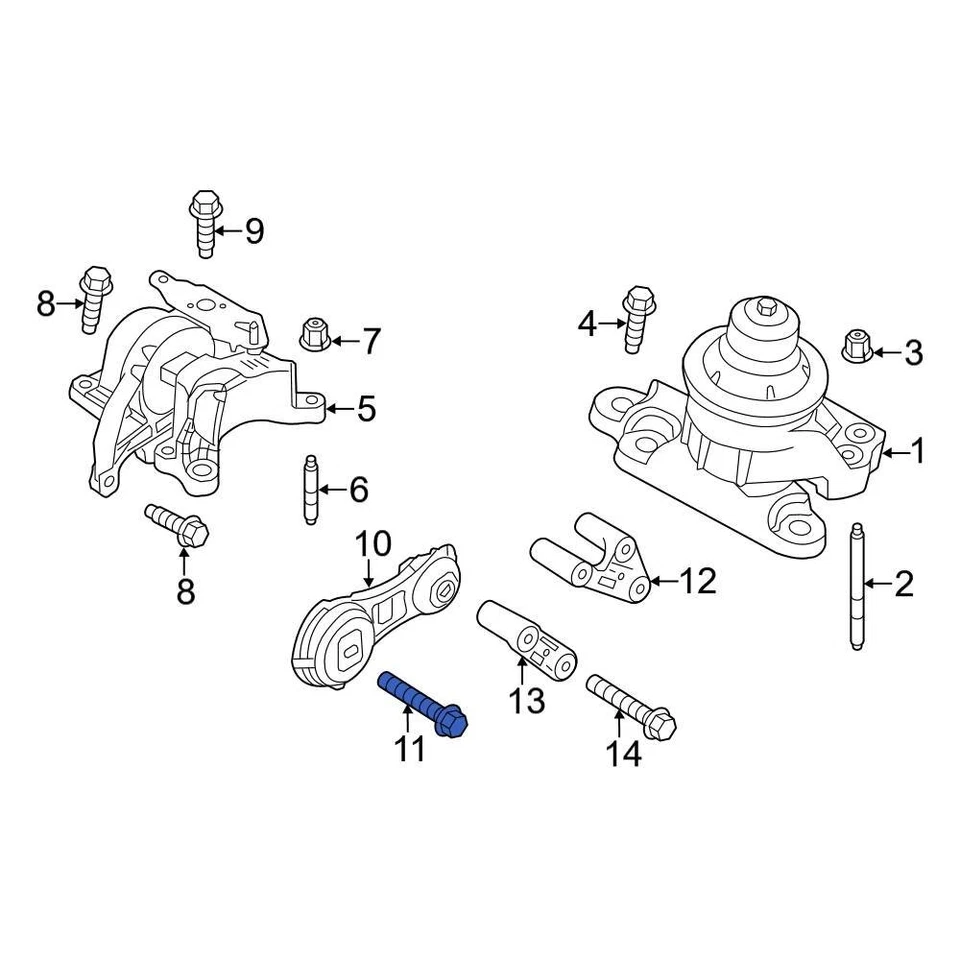 For Ford Police Interceptor Utility 13-19 Ford Engine Support Rod Bolt Foto 3 de 4