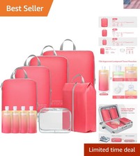 Versatile 7 Pcs Compression Packing Cubes for Organized Travel Essentials