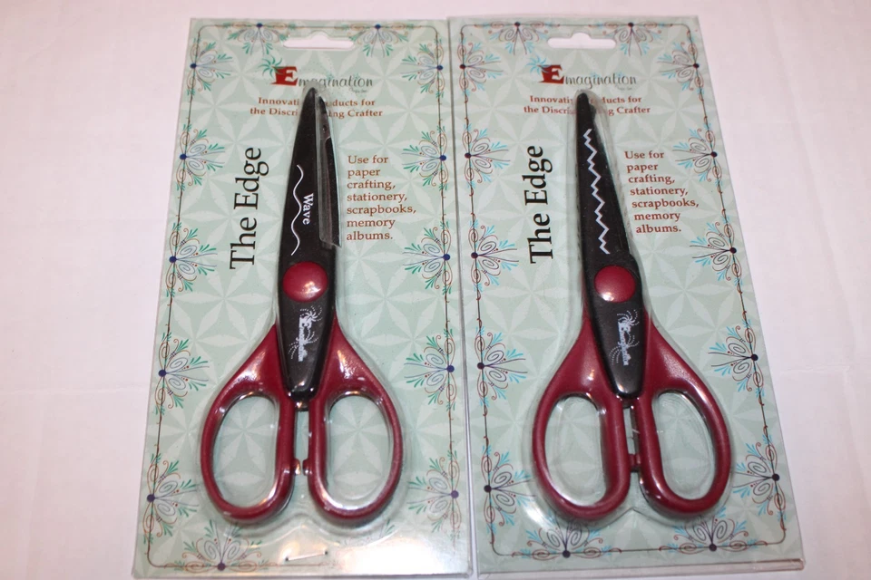 The Edge Scallop Decorative Edged Scissors 2 Paids Both New Unused - Image 2 of 3