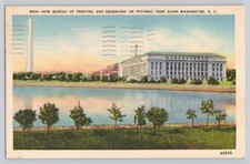 Vintage Linen Postcard New Bureau of Printing & Engraving DC 1945