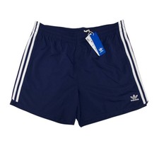 Adidas Sprinter Shorts Men's XL Navy Blue 3 Stripe Athletic Running Work Out